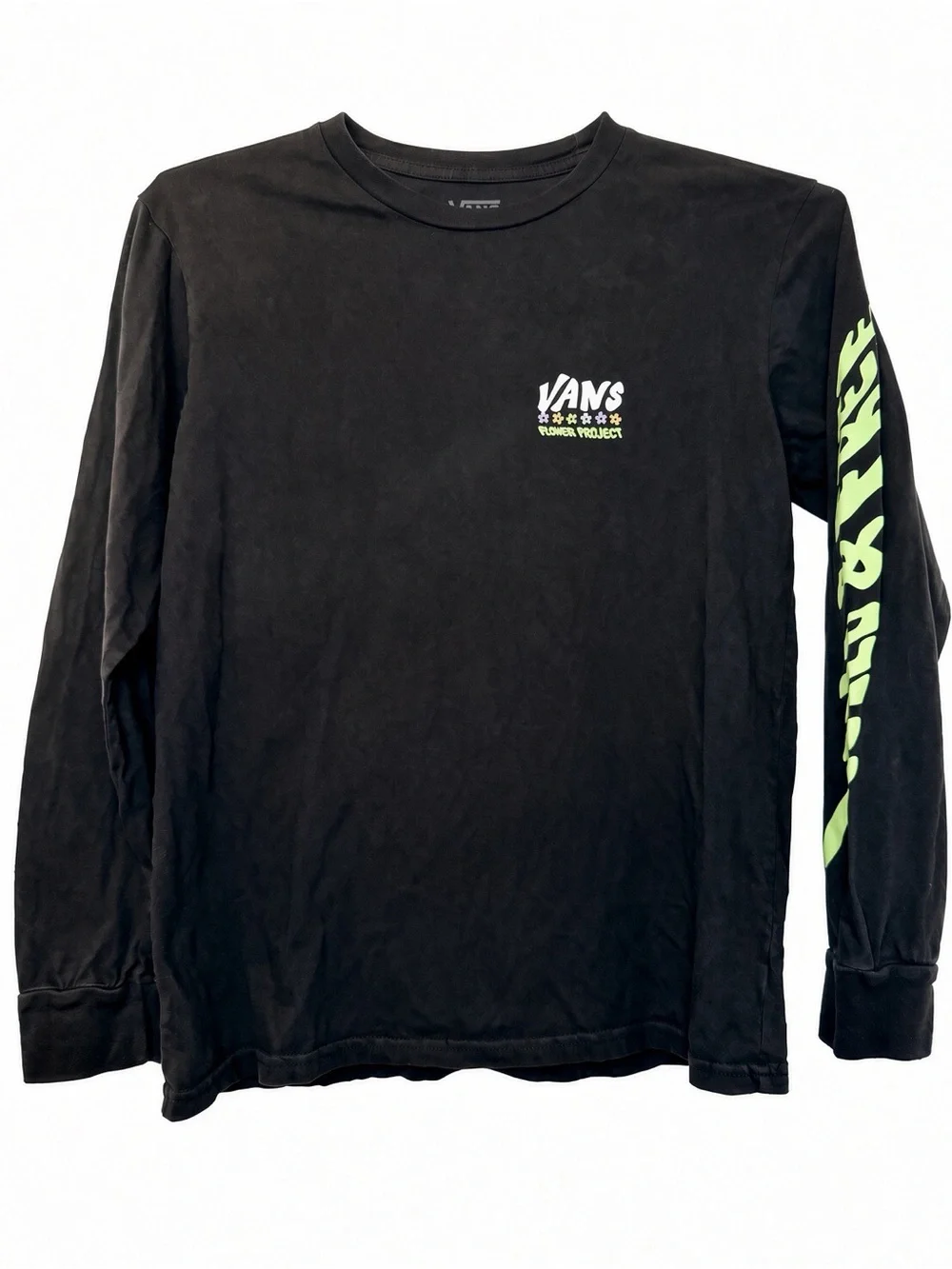 Vans Parks Project Youth L 12-14 Black Long Sleeve Tee Wild & Free Graphic